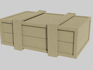 low poly wooden crate 5 3Dモデル