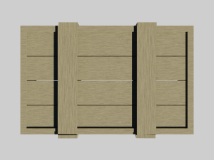 low poly wooden crate 5 3D Модель
