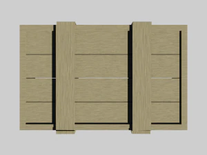 low poly wooden crate 5 3D Model