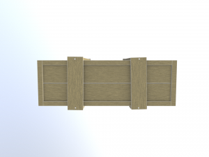 low poly wooden crate 5 3D Модель