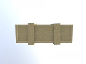 low poly wooden crate 5 3D Model