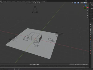 low poly wooden crate 5 3D Model