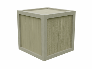 low poly wooden crate 6 3Dモデル