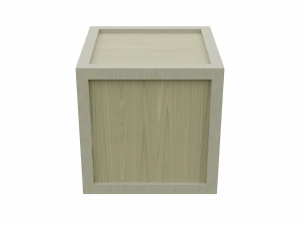low poly wooden crate 6 3D Model