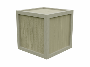 low poly wooden crate 6 3D Model