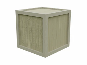 low poly wooden crate 6 3D Model