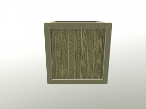 low poly wooden crate 6 3D Model