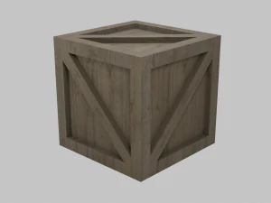assorted low poly wooden crate collection 3D Model