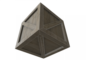 assorted low poly wooden crate collection 3Dモデル