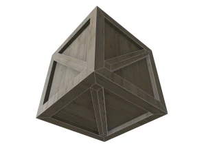 assorted low poly wooden crate collection 3D Model