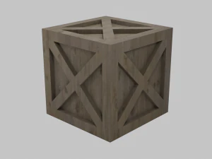 assorted low poly wooden crate collection 3D Model