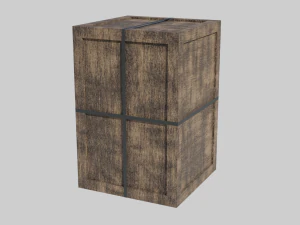 assorted low poly wooden crate collection 3D Model