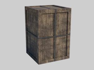assorted low poly wooden crate collection 3D Model