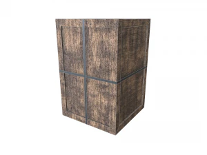 assorted low poly wooden crate collection 3D Model