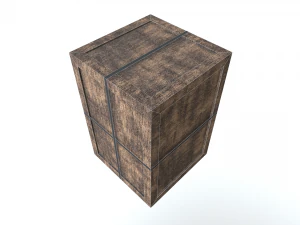 assorted low poly wooden crate collection 3D Model