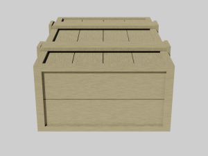 assorted low poly wooden crate collection 3Dモデル