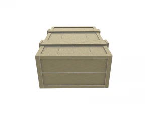 assorted low poly wooden crate collection 3D Model