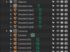 assorted low poly wooden crate collection 3Dモデル