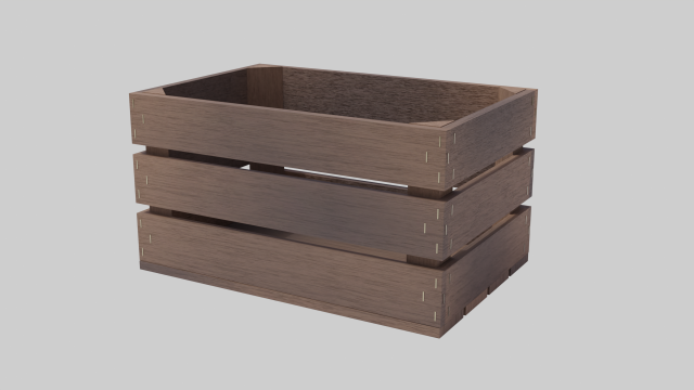 wooden box Model 3D .c4d .max .obj .3ds .fbx .stl .blend 