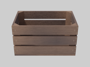 wooden box Model 3D