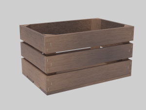 wooden box Model 3D
