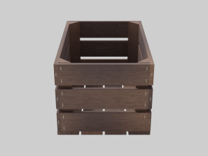 wooden box Model 3D