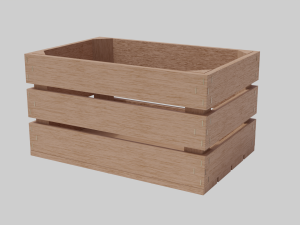 wooden box Model 3D