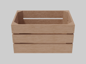 wooden box Model 3D