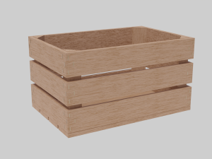 wooden box Model 3D
