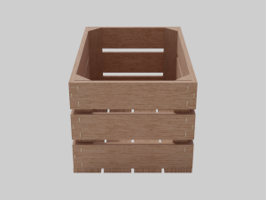 wooden box Model 3D