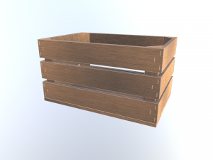 wooden box Model 3D