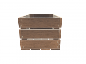 wooden box Model 3D