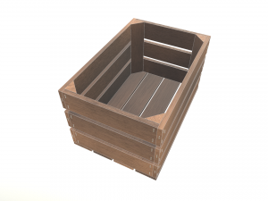 wooden box Model 3D