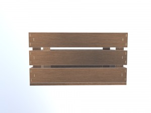 wooden box Model 3D