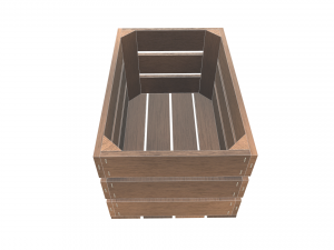 wooden box Model 3D