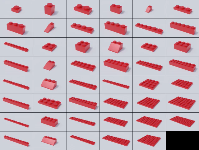 lego brick collection - master 3D Model .c4d .max .obj .3ds .fbx .stl .blend 