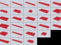 lego brick collection - flat bricks Modelo 3D