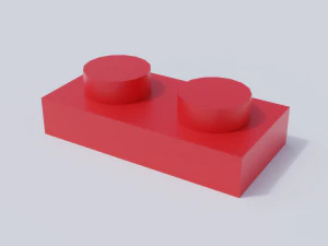 lego brick collection - flat bricks 3D Model