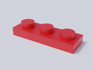 lego brick collection - flat bricks 3D Model