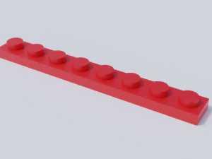 lego brick collection - flat bricks 3D Model