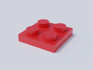 lego brick collection - flat bricks 3D Model