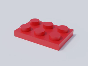 lego brick collection - flat bricks 3D Model