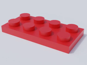 lego brick collection - flat bricks 3D Model