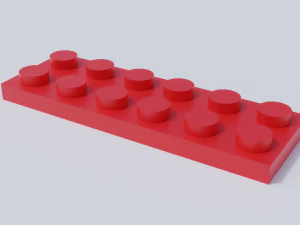 lego brick collection - flat bricks 3D Model