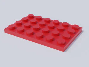 lego brick collection - flat bricks 3D Model