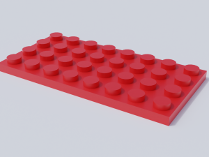 lego brick collection - flat bricks Modèle 3D