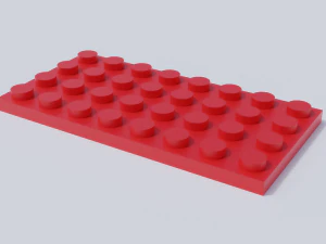 lego brick collection - flat bricks 3D Model