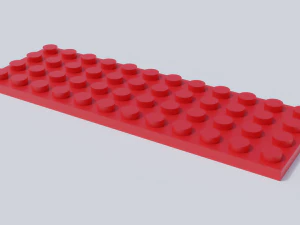 lego brick collection - flat bricks 3D Model