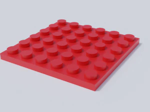 lego brick collection - flat bricks 3D Model
