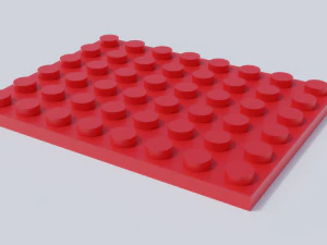 lego brick collection - flat bricks 3D Model